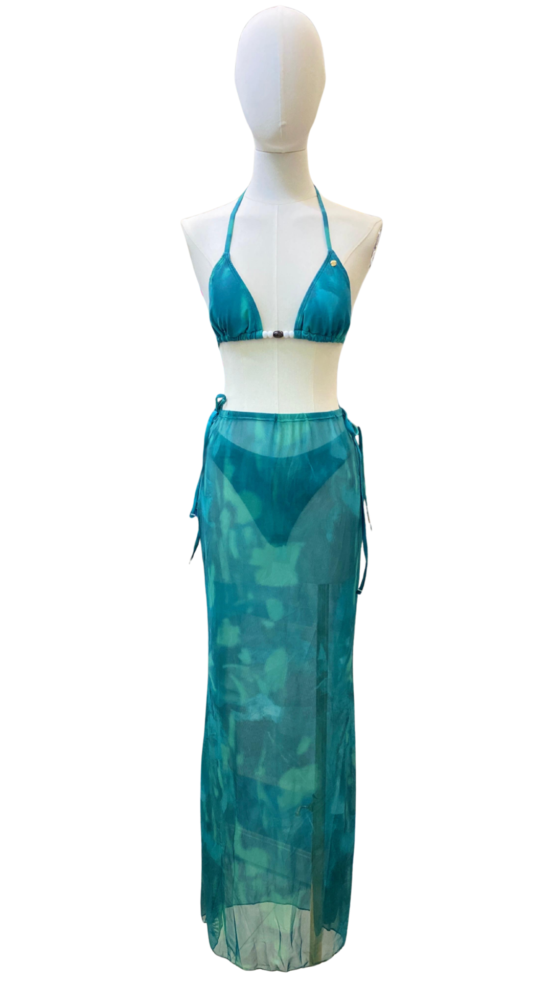 Set bikini de triángulo + pareo largo