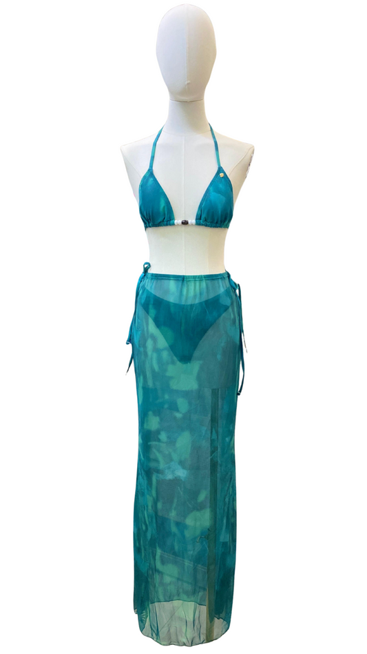 Set bikini de triángulo + pareo largo