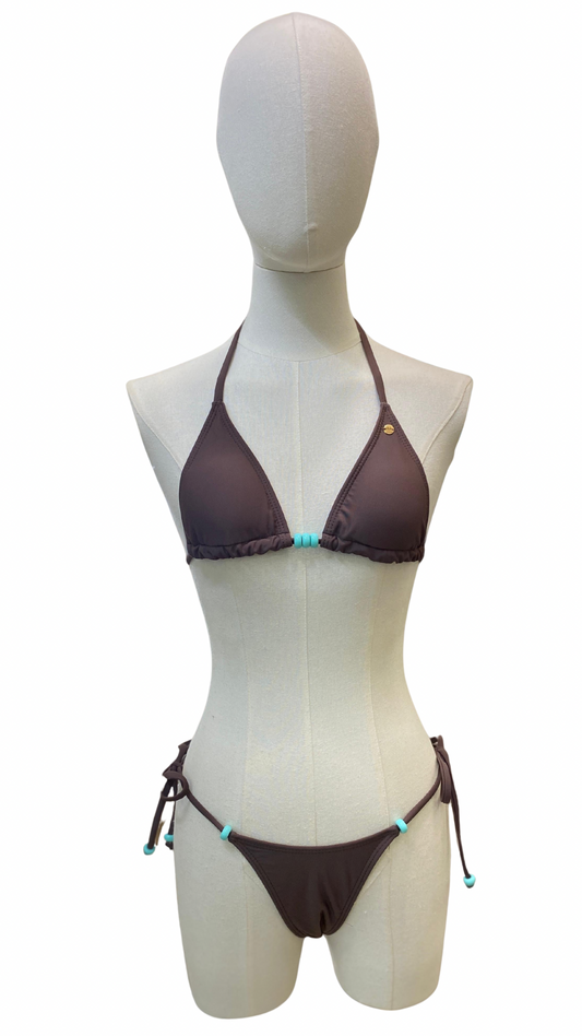 Set bikini completamente ajustable con cuentas azules