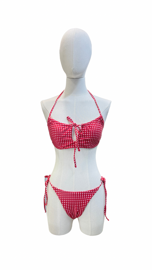 Set bikini estampado de cuadros