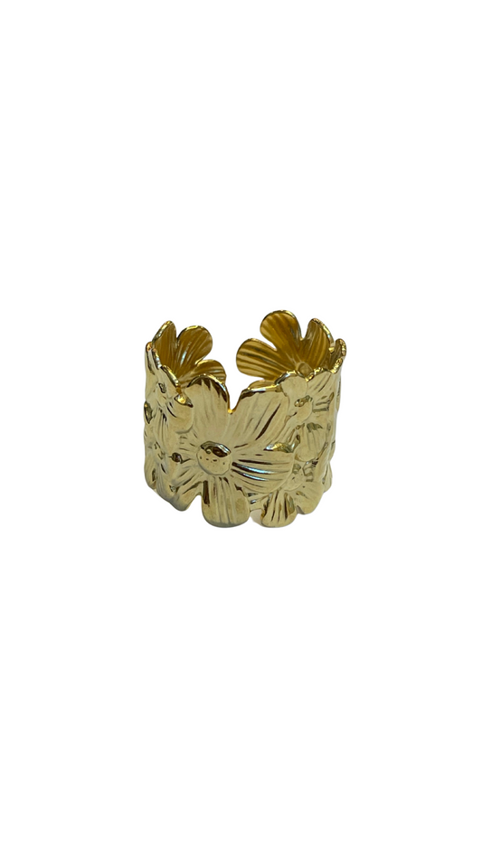 Anillo flores tropicales