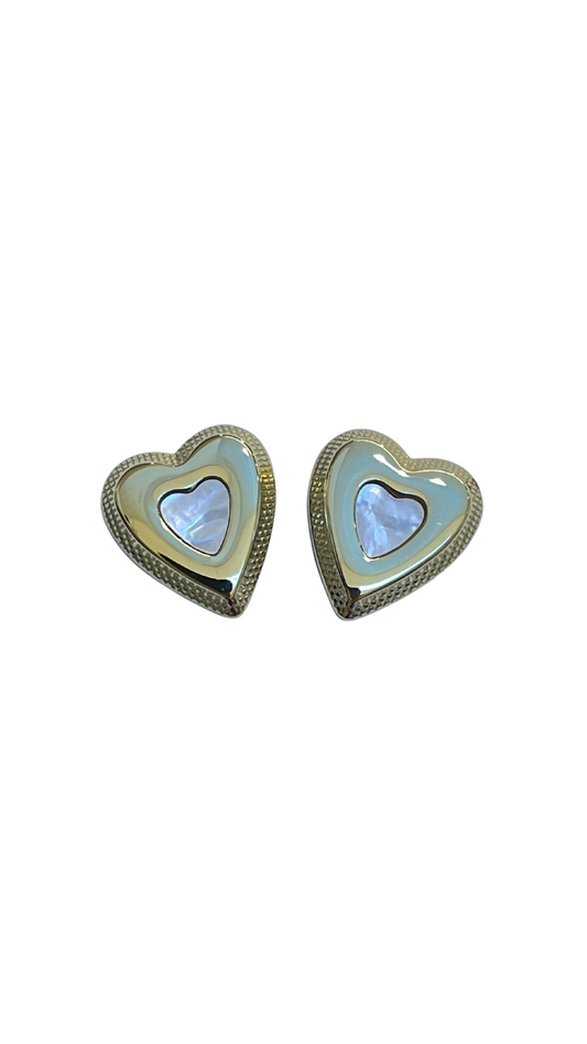 Arete corazón con abulón