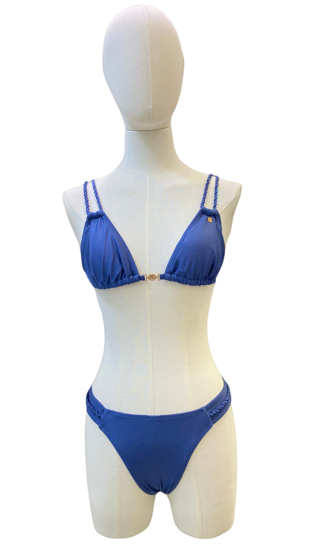 Set bikini con tirantes trenzados