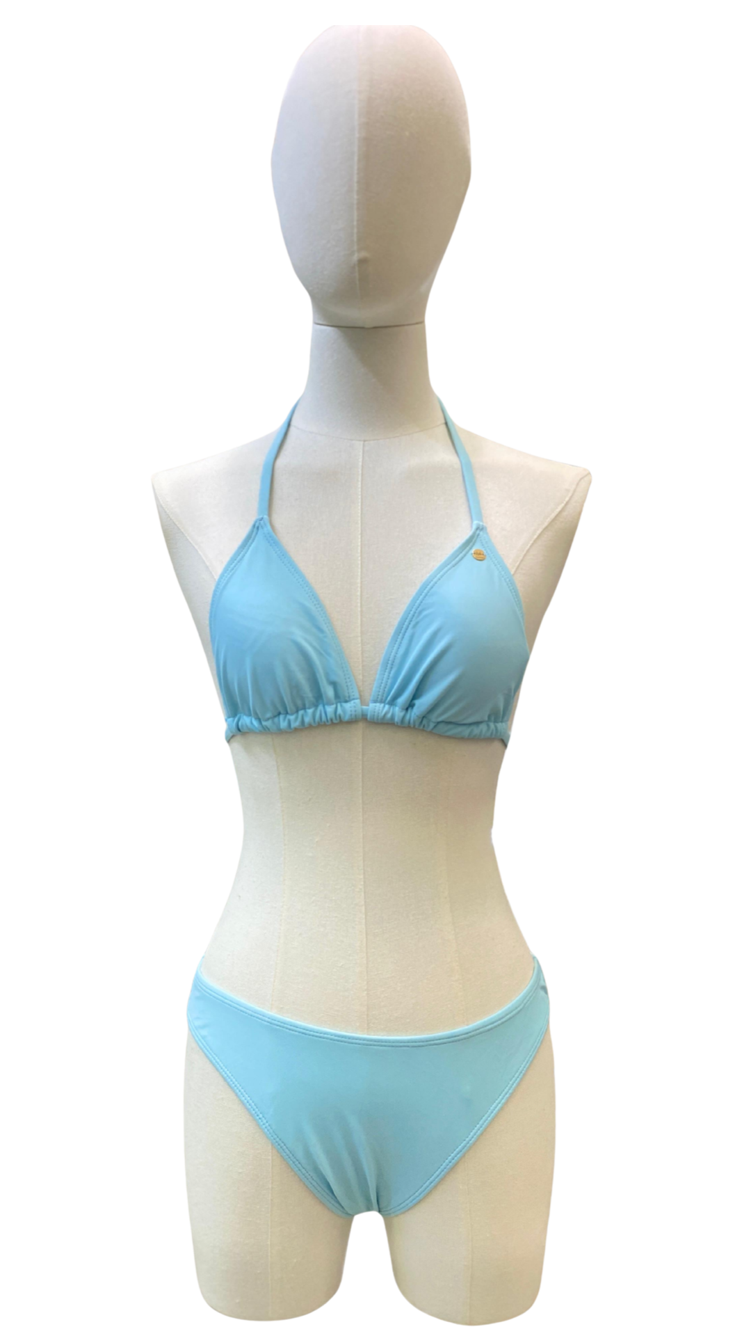 Set bikini de triángulo con top + pareo corto