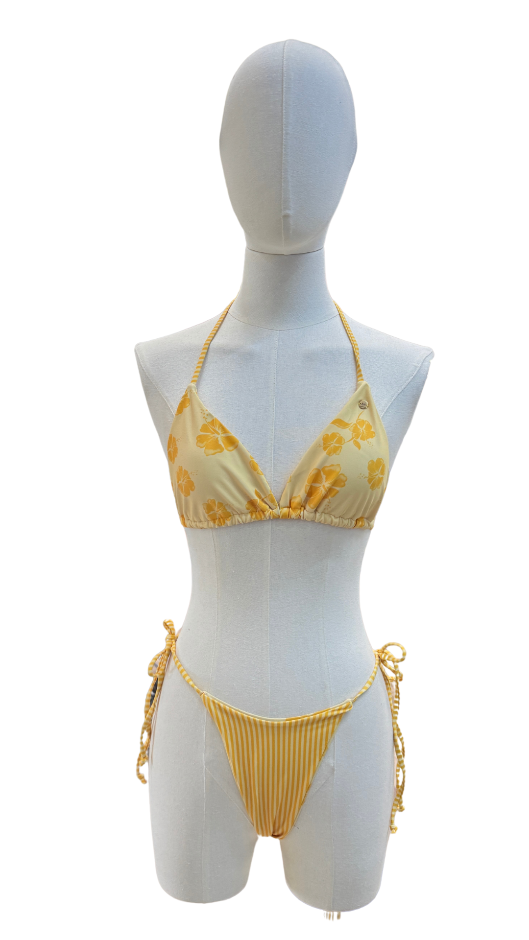Set bikini estampado con bottom doble vista