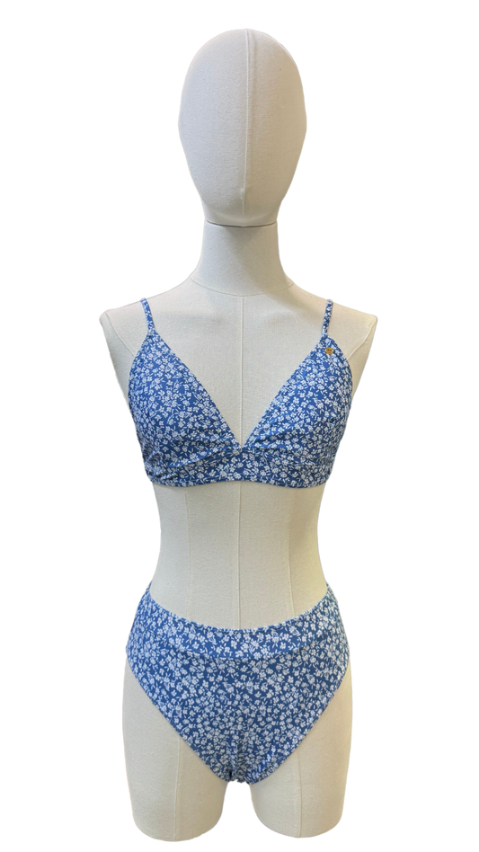 Set bikini floral de tiro medio