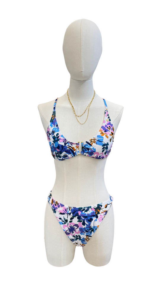 Set bikini con estampado de flores