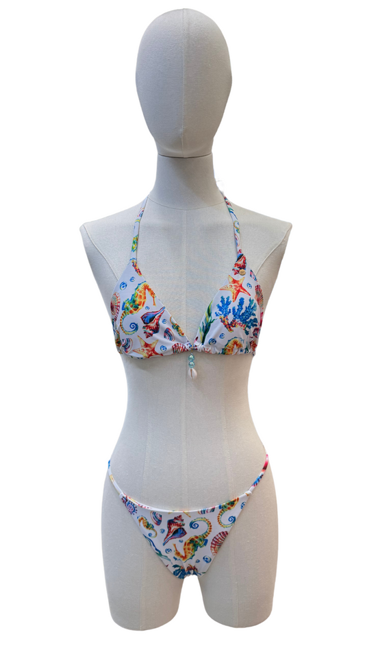 Set bikini estampado marino