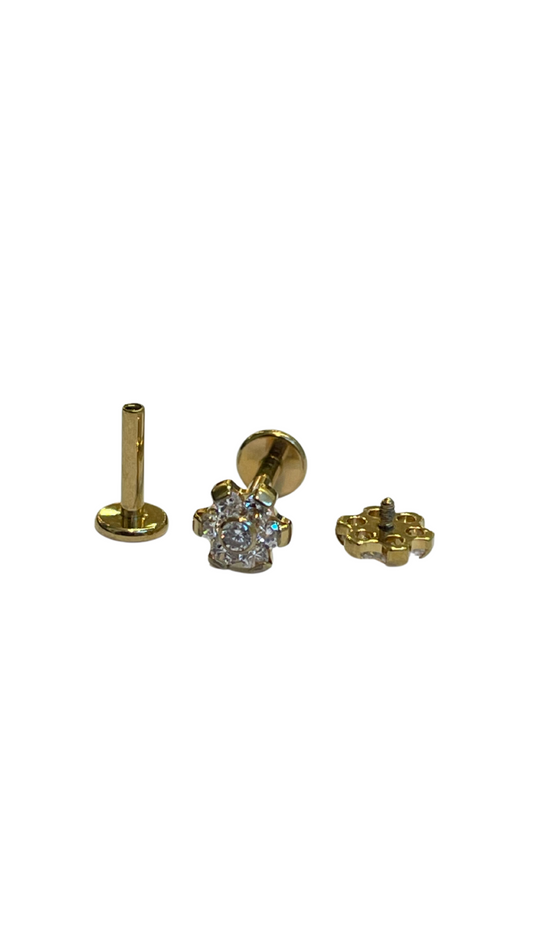 Piercing pétalos de titanio