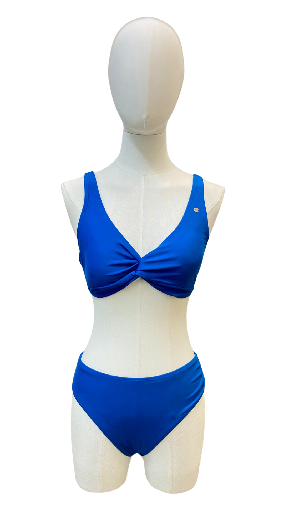 Set bikini de tiro medio, top con nudo