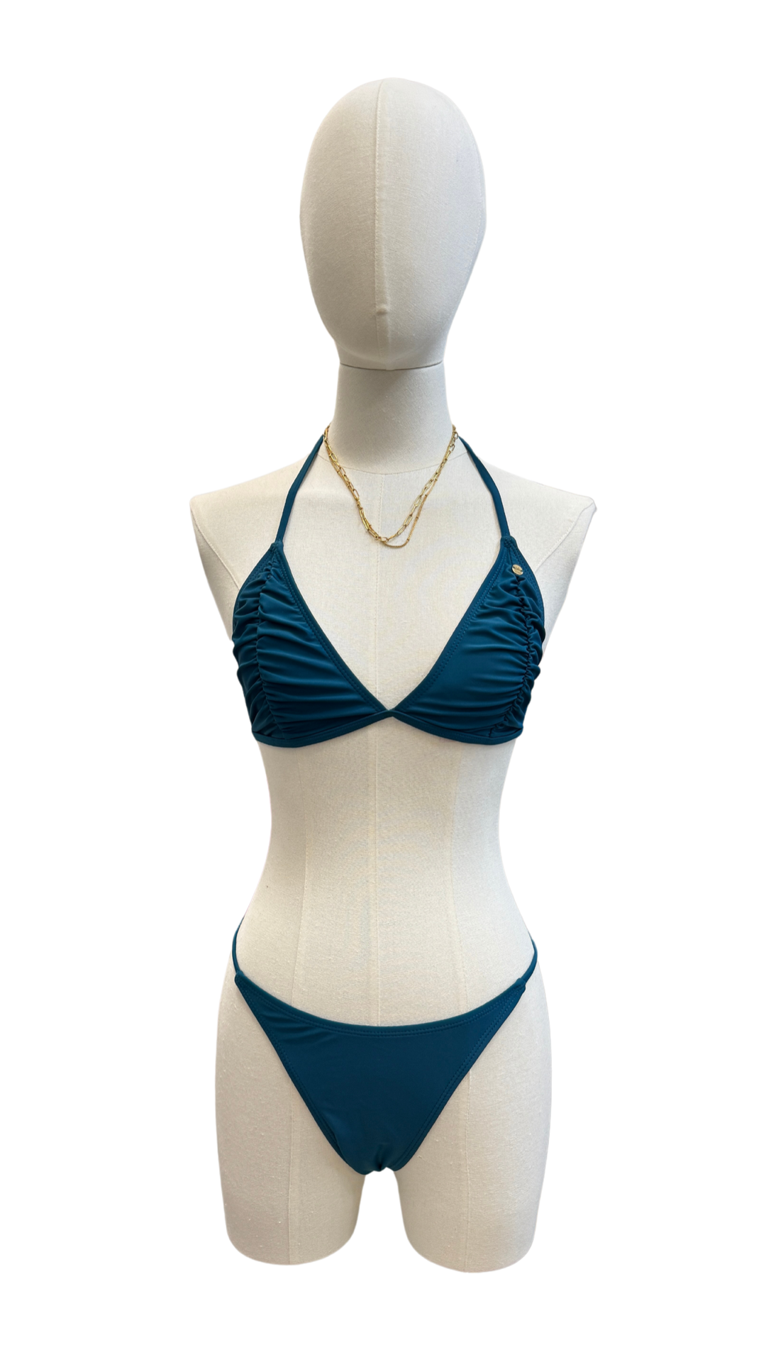 Set bikini con top fruncido
