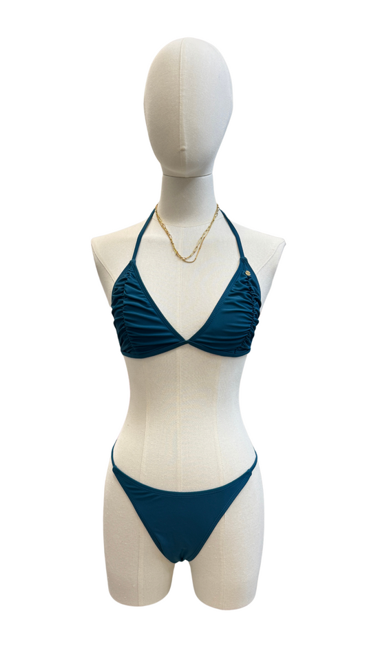 Set bikini con top fruncido