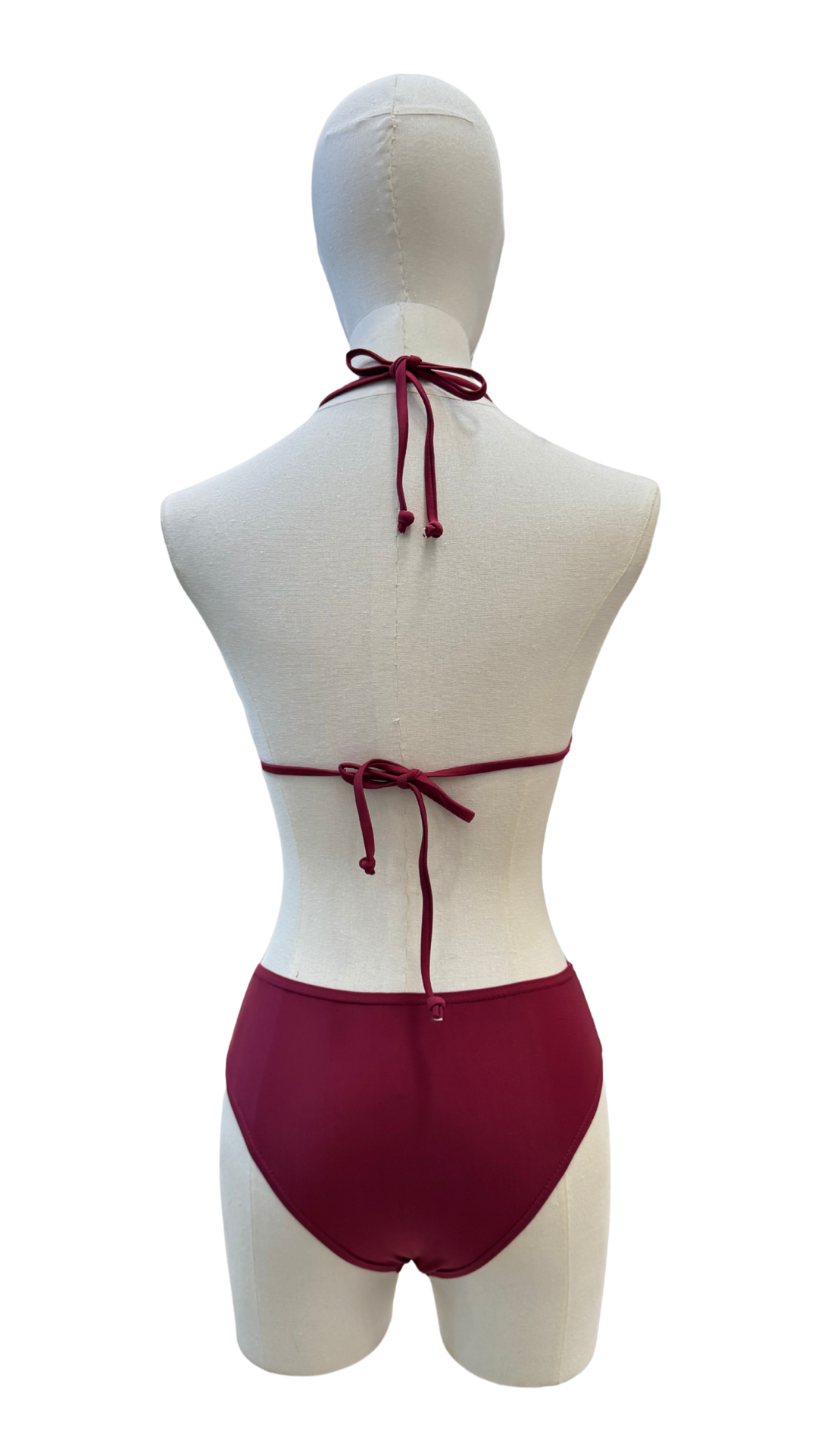 Set bikini de triángulo de tiro alto + pareo corto