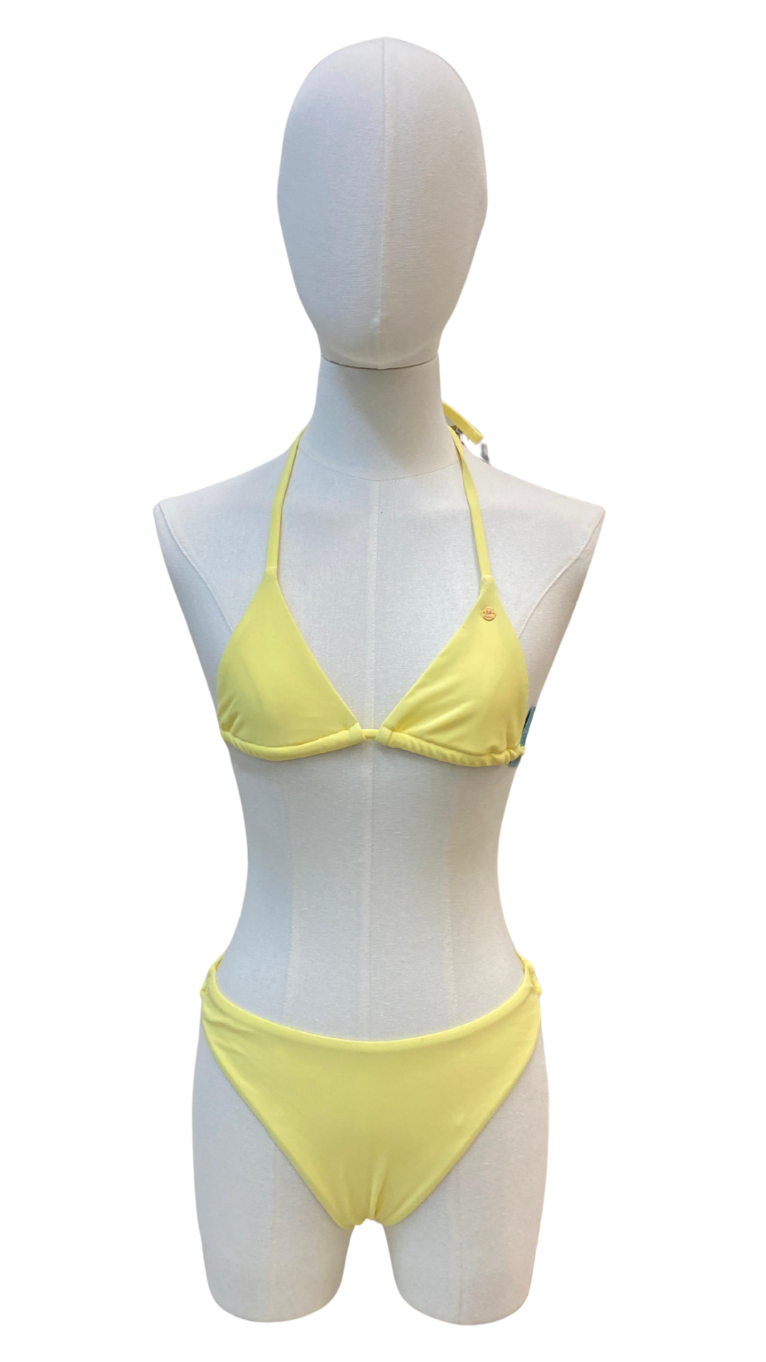 Set bikini de tiro medio + pantalón de tela mesh
