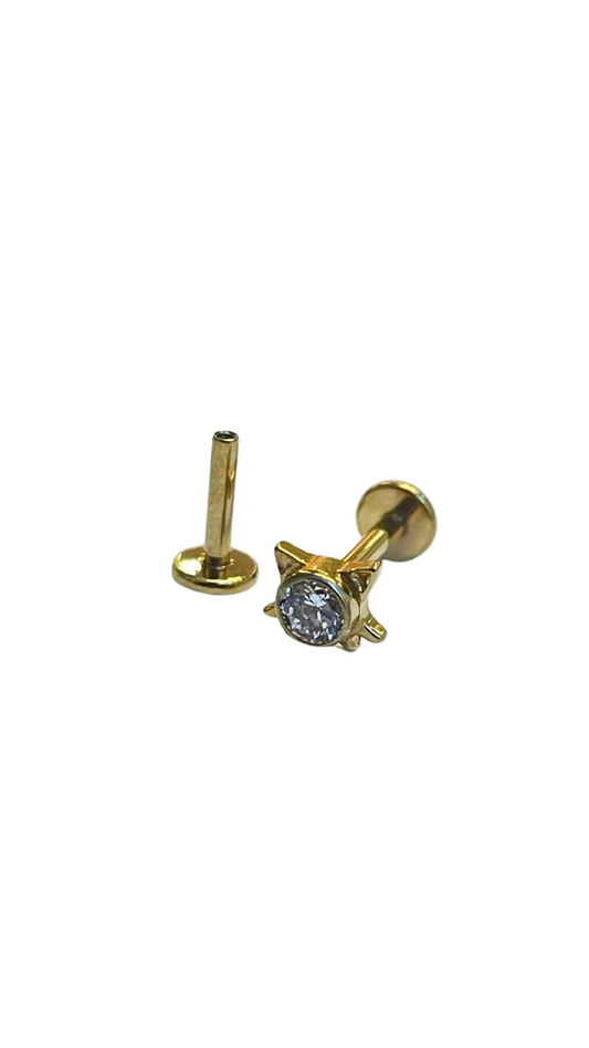 Piercing kitty de titanio