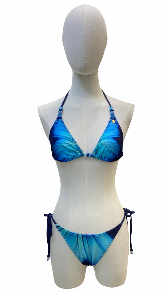 Set bikini estampado mariposa completamente ajustable