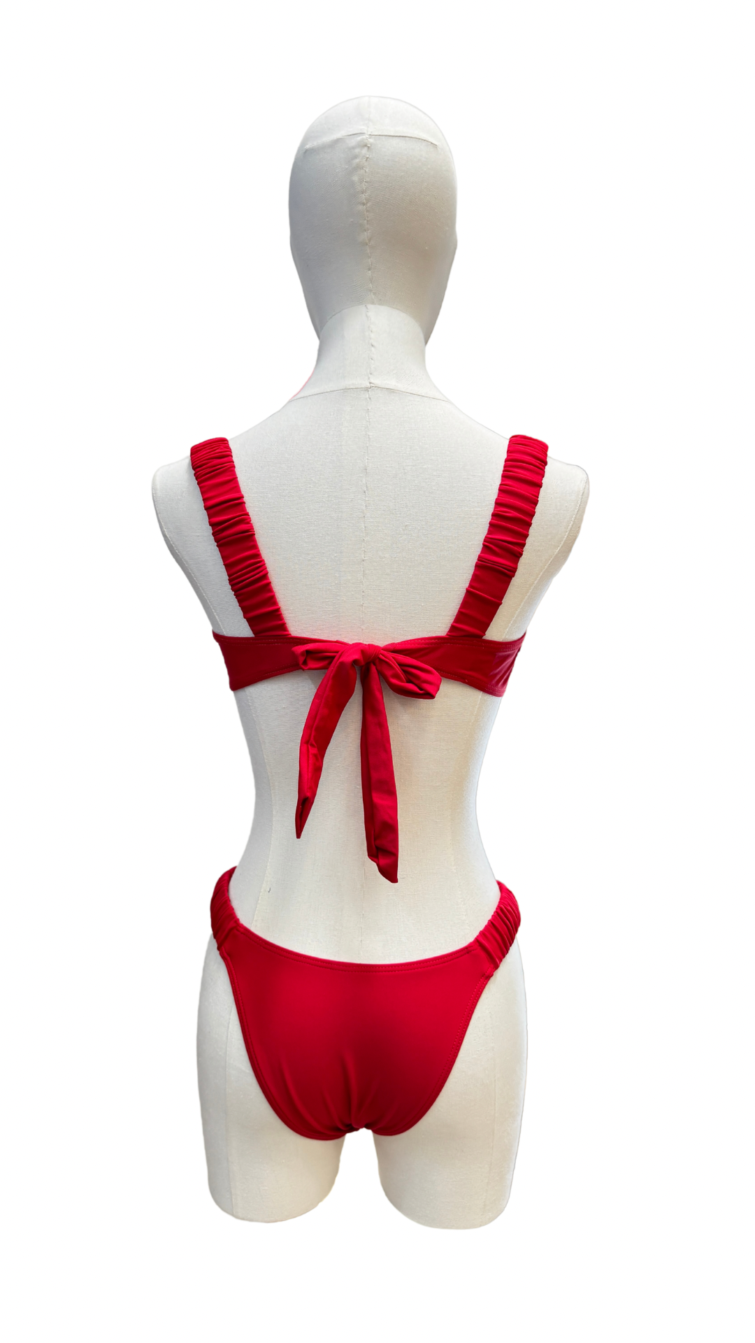 Set bikini con tirantes fruncidos