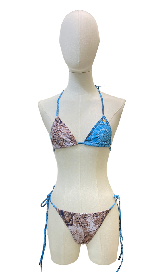 Set bikini completamente ajustable estampado nautilus