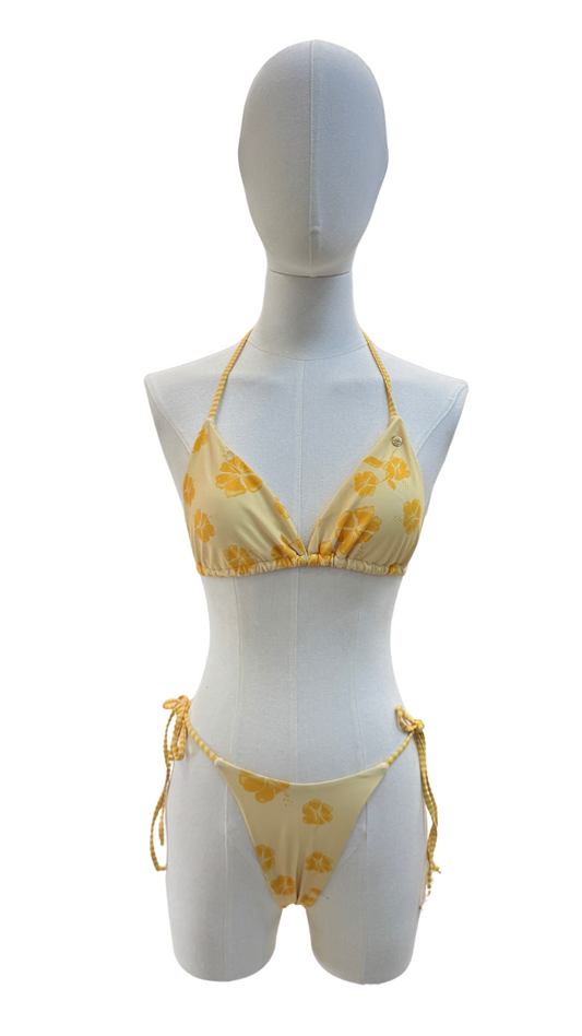 Set bikini estampado con bottom doble vista
