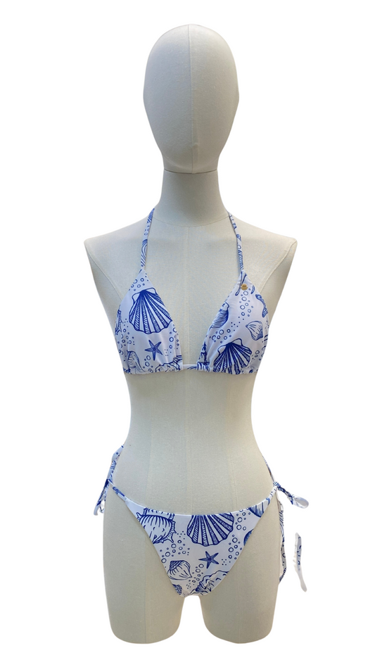 Set bikini completamente ajustable de estampado marino