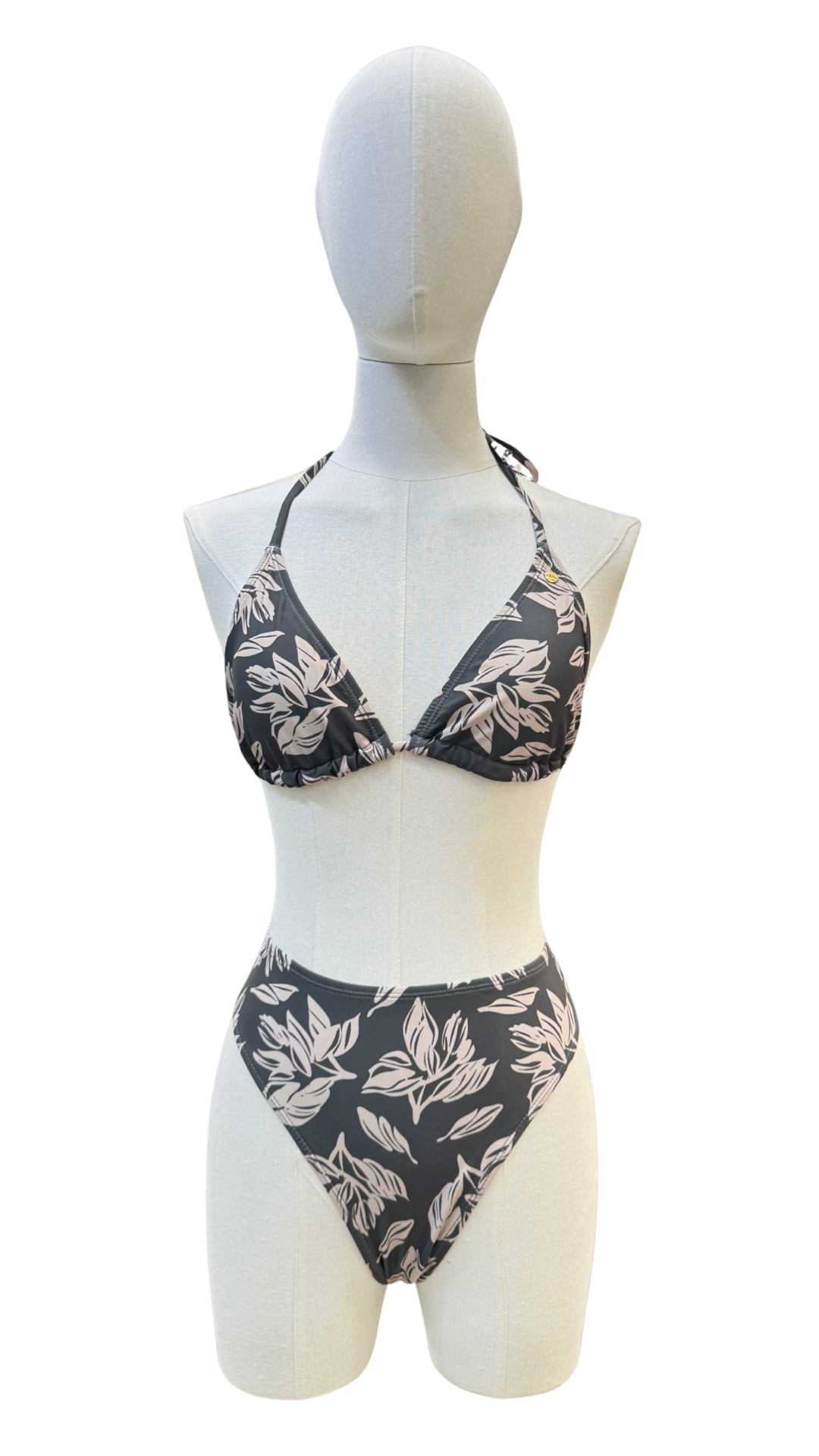 Set bikini estampado de tiro alto