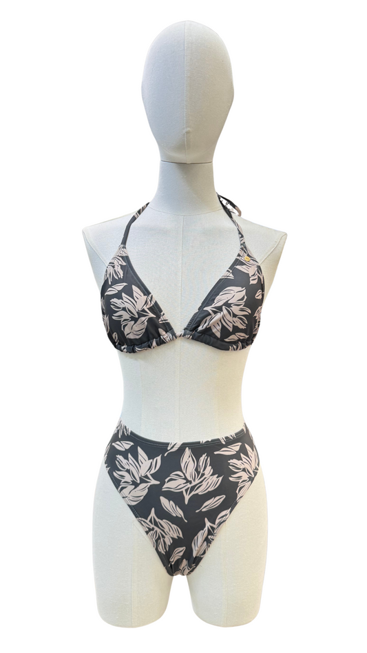 Set bikini estampado de tiro alto