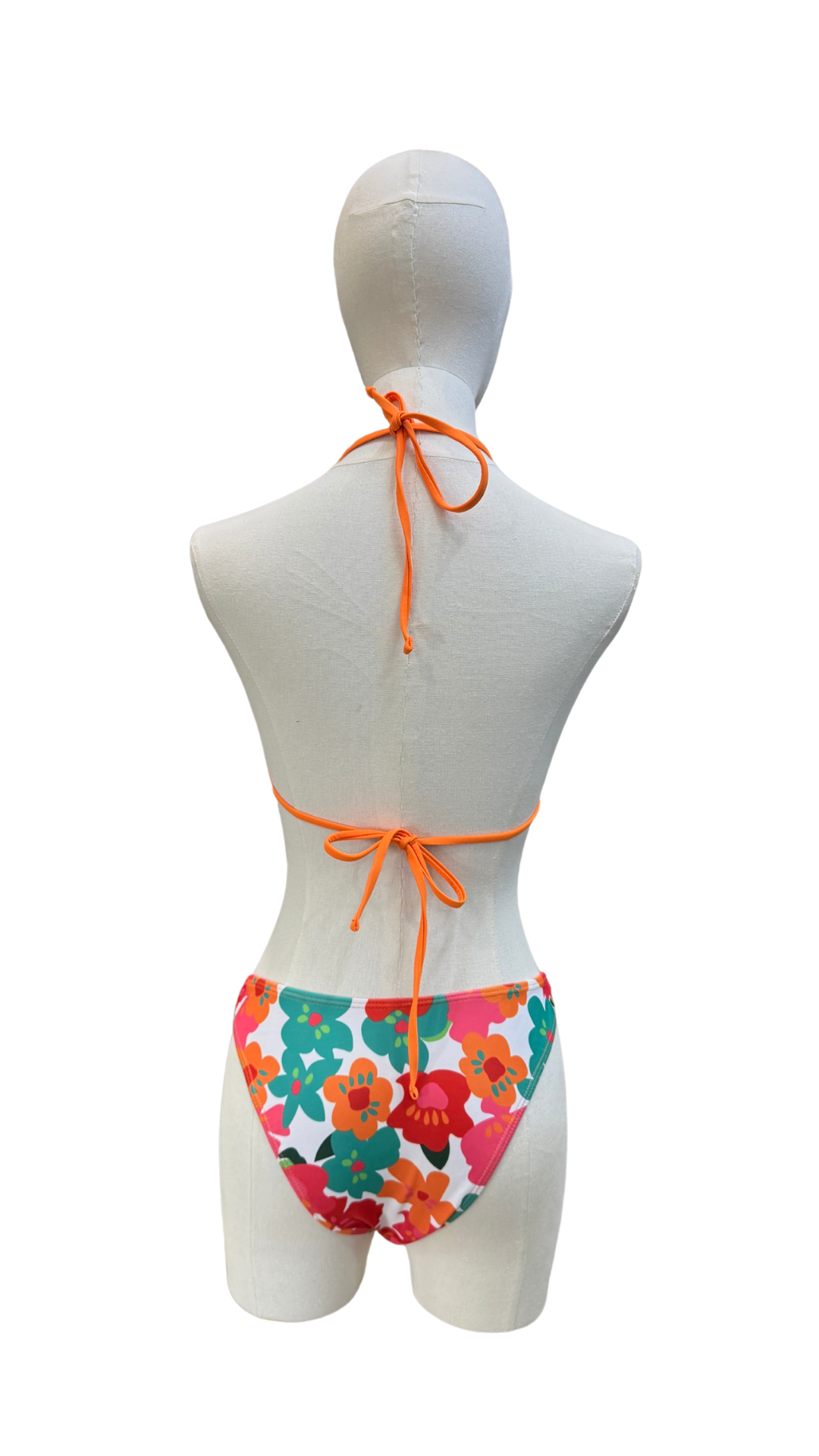 Set de bikini estampado con pareo corto
